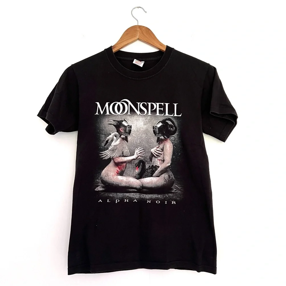 MOONSPELL Alpha Noir Band T-Shirt Vintage Size Small black gothic metal Rare - Picture 1 of 6